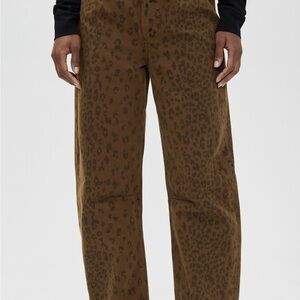 Citizens Of Humanity Brown Leopard Print Women's Flare Jeans